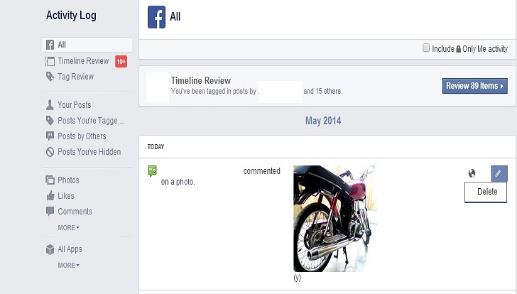 Clear all your history on Facebook