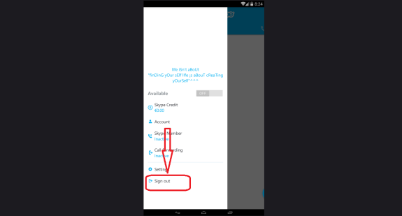 delete Skype chat history on android mobile and tablet
